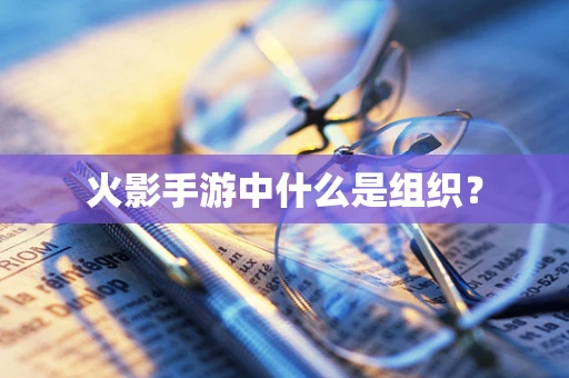 火影手游中什么是组织？
