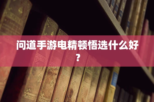 问道手游电精顿悟选什么好？