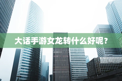 大话手游女龙转什么好呢？
