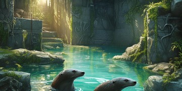 方舟手游哪些地牢有水獭？